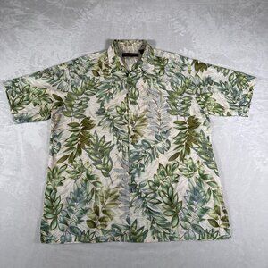 Tori Richard Honolulu Shirt Men Size L Short Sleeve Hawaiian 100% Cotton Lawn EU
